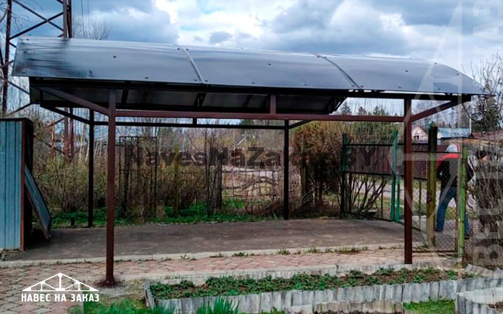 Арочный навес 3 х 6 для дачи