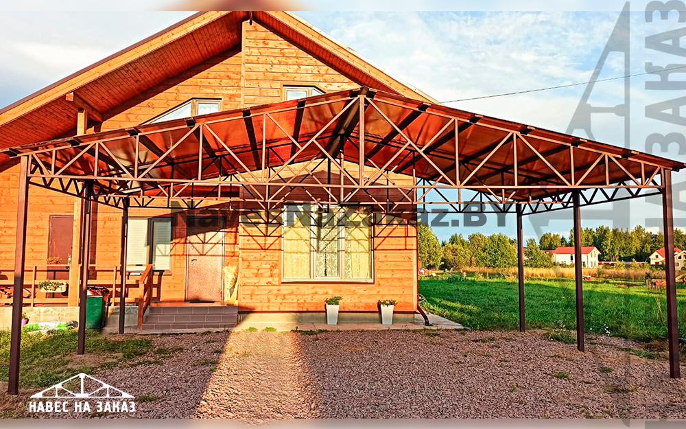 Двускатный навес