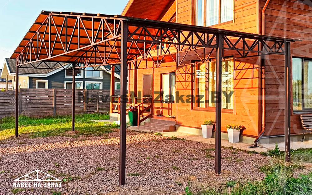 Двускатный навес4