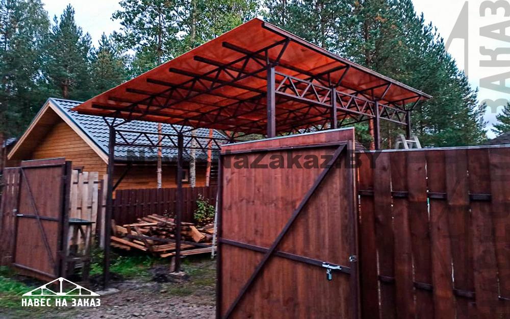 Односкатный навес 4 х 6 -1