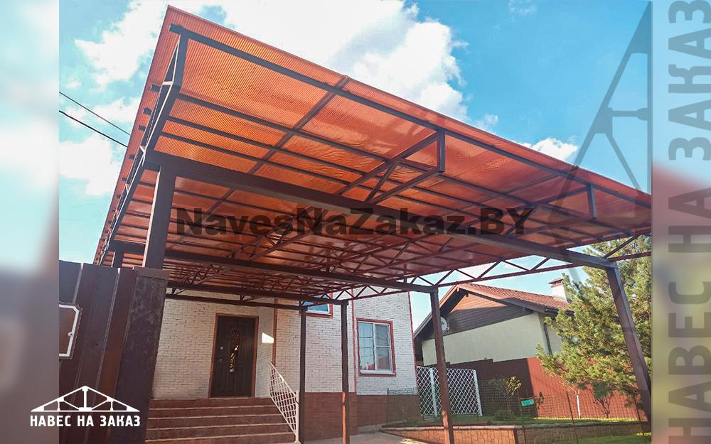 Односкатный навес 4 х 8 -1