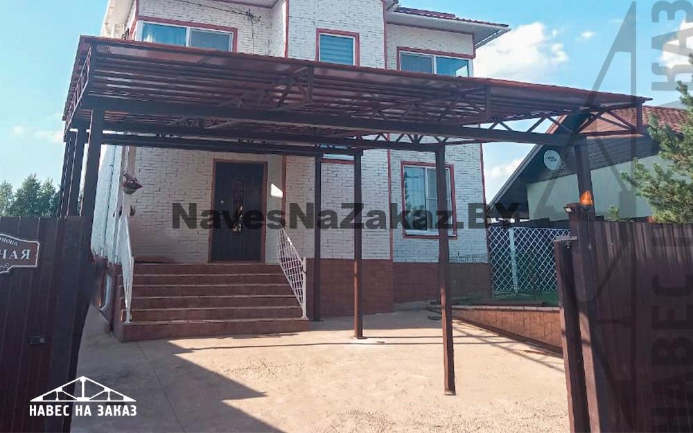 Односкатный навес 4 х 8 -2