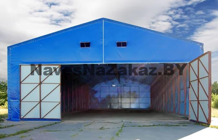 Ангар металлический каркасный 32 на 10