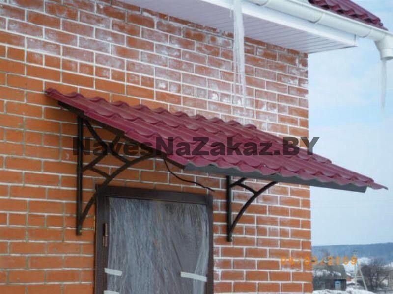 Навес из металлопрофиля над крыльцом 1 х 1