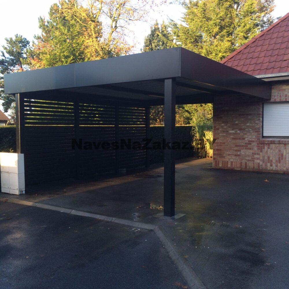 Навес для авто перед домом 4 на 5