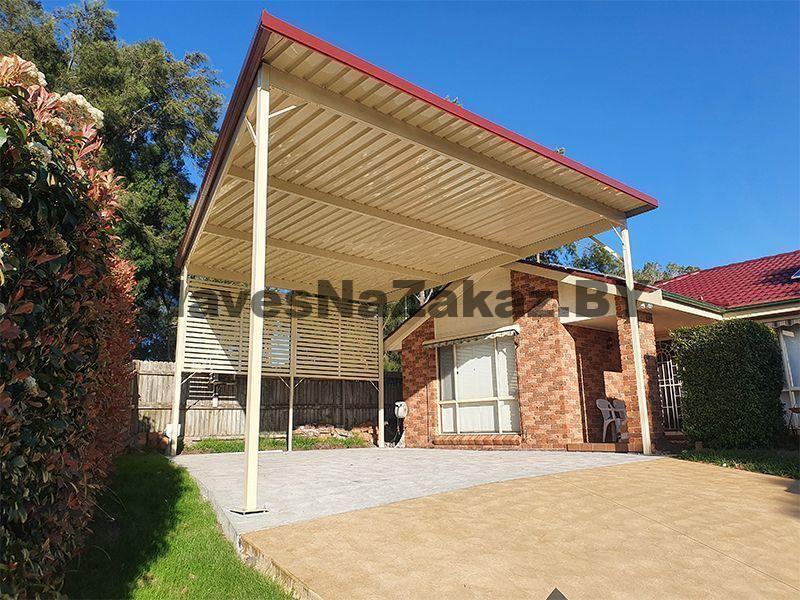 Навес для 2 машин 6 на 6