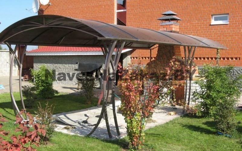 Арочный навес для дачи 5 на 6 метров