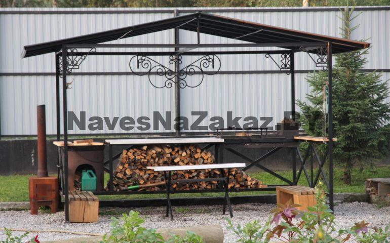 Навес из металла для дачи