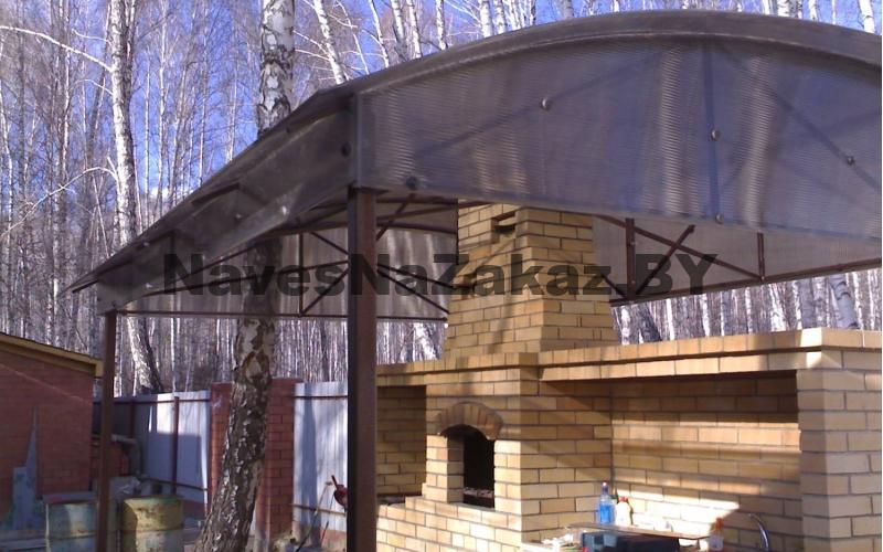Навес из поликарбоната для барбекю 4 на 5 м