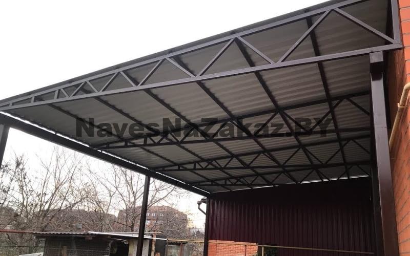 Односкатные навесы из металлопрофиля