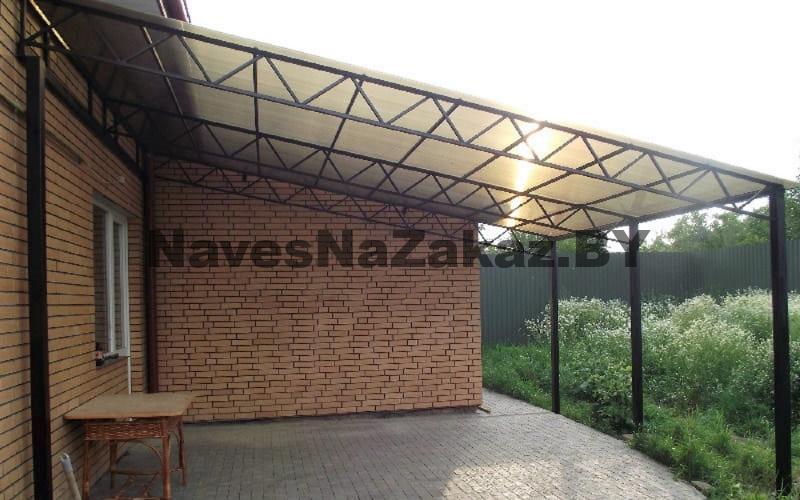 Односкатные навесы из поликарбоната