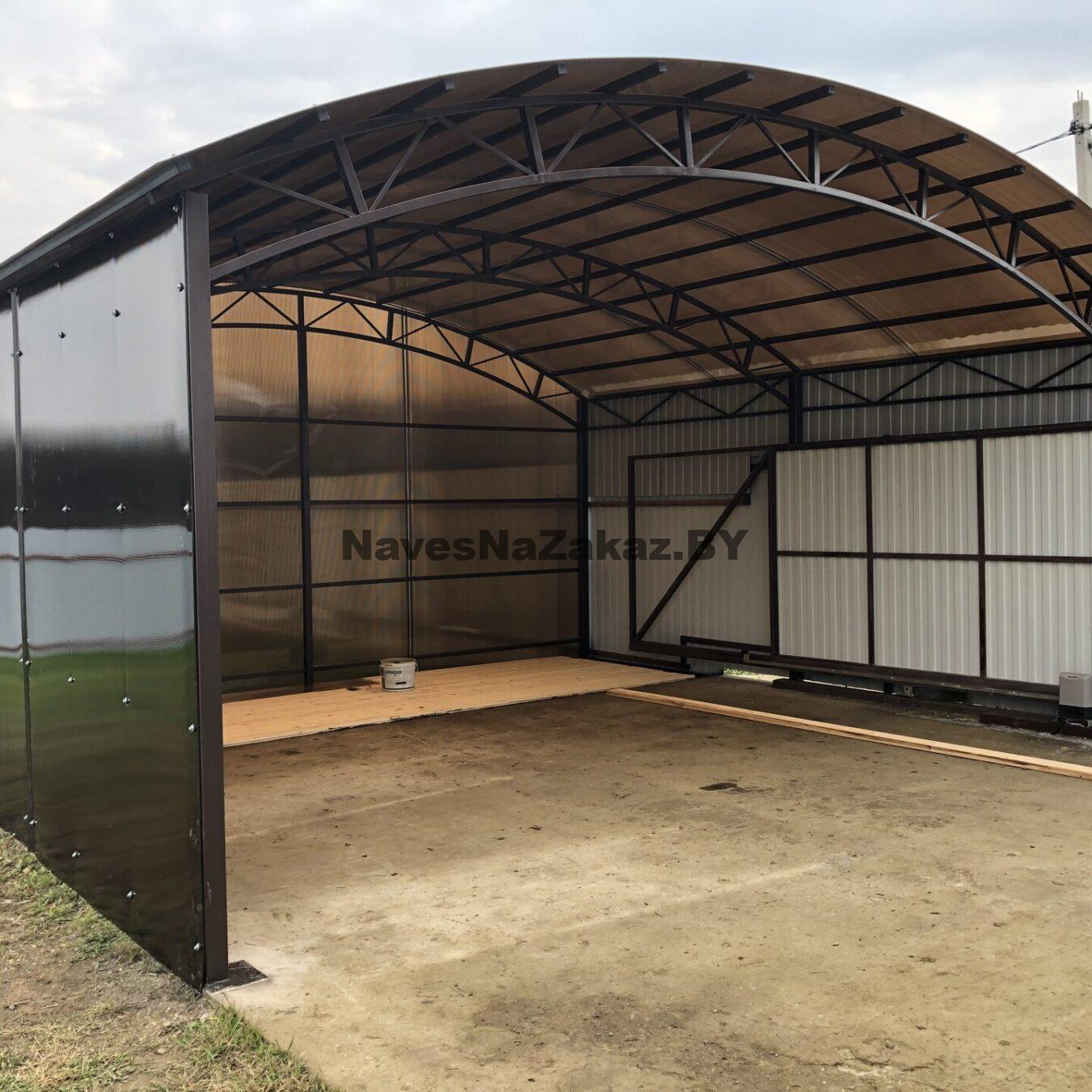 Арочный навес для машины 6,4х6,4