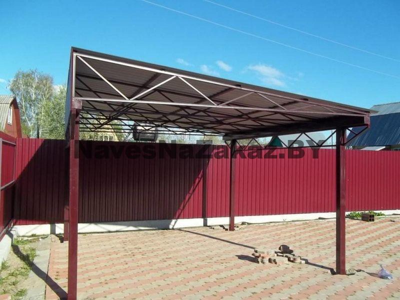 Навес из профнастила для автомобиля 4 на 4