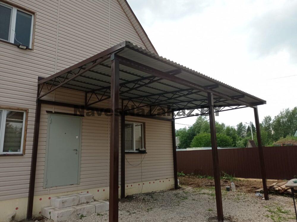 навес из профнастила